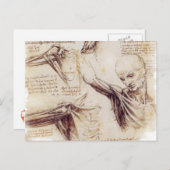 da Vinci -- Schulter-Skizze Postkarte (Vorne/Hinten)