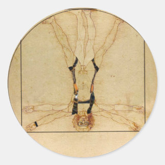 da Vinci Skydiving Runder Aufkleber
