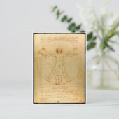 Da Vinci Vitruve Luc Viatour Postkarte (Stehend Vorderseite)