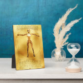 Da Vinci Vitruvian Gold Robot Fotoplatte (Seite)