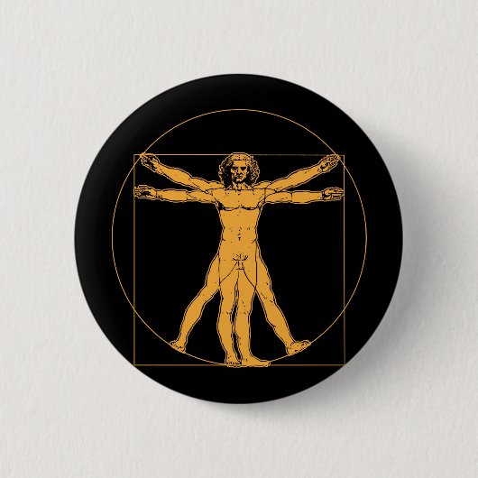 Da Vinci Vitruvian Man Button (Vorderseite)