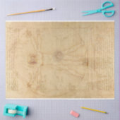 Da Vinci Vitruvian Man Decoupage Seidenpapier (Basteln)