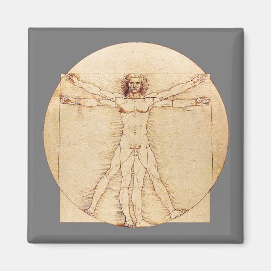 Da Vinci Vitruvian Man Magnet (Vorne)