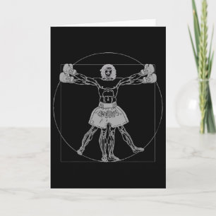 Da Vinci Vitruvian Man Muay Thai Mma Straßenkampf Karte