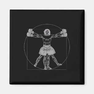Da Vinci Vitruvian Man Muay Thai Mma Straßenkampf Magnet