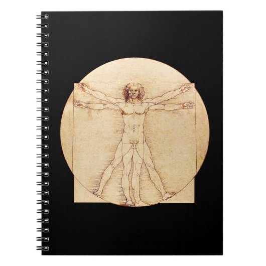 Da Vinci Vitruvian Man Notizblock (Vorderseite)