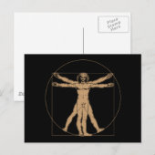 Da Vinci Vitruvian Man Postcard Postkarte (Vorne/Hinten)