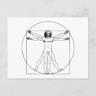 Da Vinci Vitruvian Man Postcard Postkarte