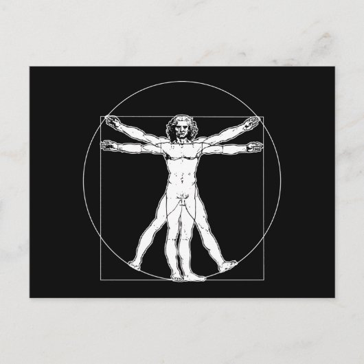 Da Vinci Vitruvian Man Postcard Postkarte (Vorderseite)