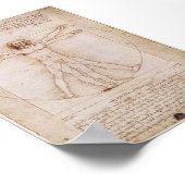 Da Vinci: Vitruvian Man Poster (Ecke)