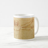 Da Vinci Vitruvian Mann-Tasse Kaffeetasse (VorderseiteRechts)