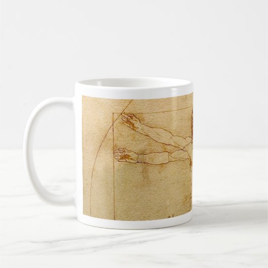 Da Vinci Vitruvian Mann-Tasse Kaffeetasse (Links)