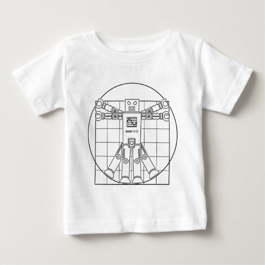 Da Vinci Vitruvian Robot Baby T-shirt (Vorderseite)