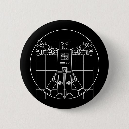 Da Vinci Vitruvian Robot Button (Vorderseite)