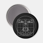 Da Vinci Vitruvian Robot Magnet (Vorderseite/Rückseite)