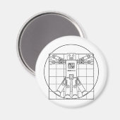 Da Vinci Vitruvian Robot Magnet (Vorderseite/Rückseite)