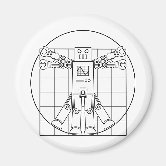 Da Vinci Vitruvian Robot Magnet (Vorne)