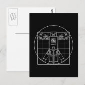 Da Vinci Vitruvian Robot Postkarte (Vorne/Hinten)