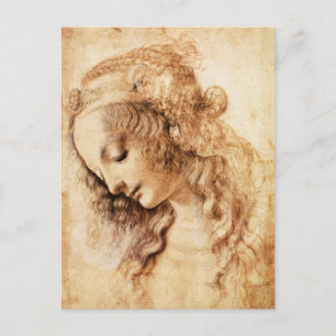 Da Vinci Woman's Head Postcard Postkarte