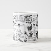 Da Vincis Anatomie-Sketchbook Jumbo-Tasse (Vorderseite)