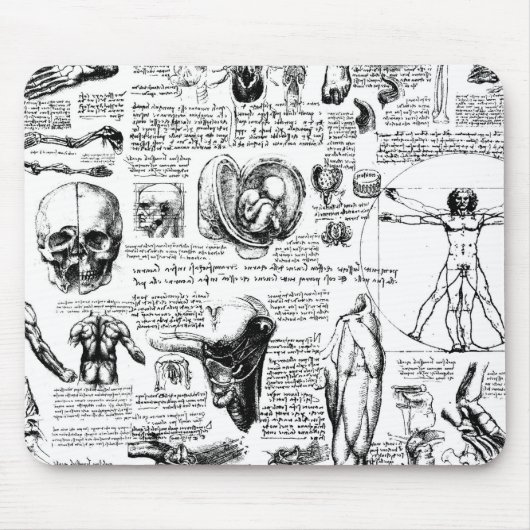 Da Vincis AnatomieSketchbook Mousepad (Vorne)