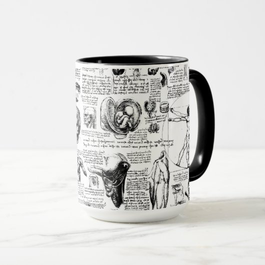 Da Vincis AnatomieSketchbook Tasse (VorderseiteRechts)