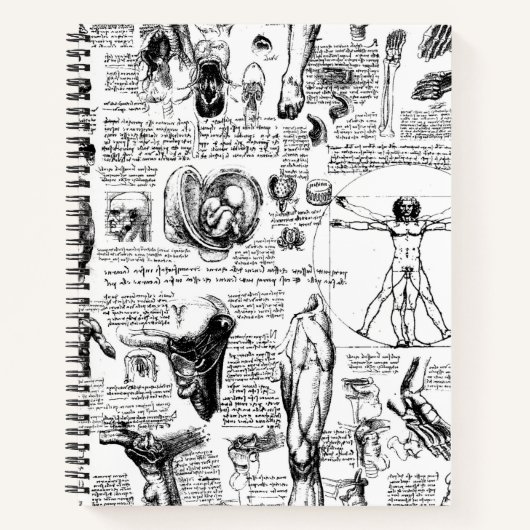 Da Vincis Anatomy Sketchbook Notizbuch (Vorderseite)