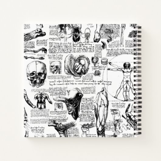 Da Vincis Anatomy Sketchbook Notizbuch (Rückseite)