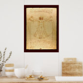 Da Vincis Cosmic Man Poster (Küche)
