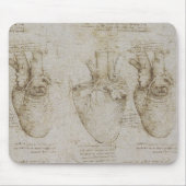Da Vincis menschliche Herz-Anatomie-Skizzen Mousepad (Vorne)