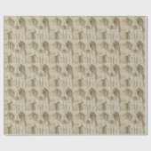 Da Vincis menschliche Skeleton Anatomie-Skizzen Geschenkpapier (Flach)