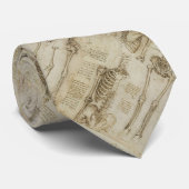 Da Vincis menschliche Skeleton Anatomie-Skizzen Krawatte (Gerollt)