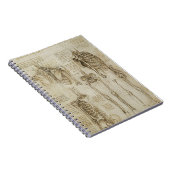 Da Vincis menschliche Skeleton Anatomie-Skizzen Notizblock (Rechte Seite)