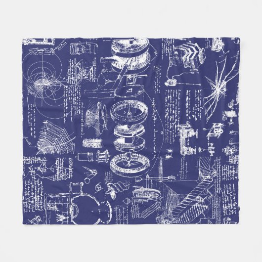 Da Vincis Pläne // Fleecedecke (Vorderseite (Horizontal))