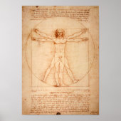 Da Vincis Vitruvian Man (1487) Poster (Vorne)