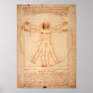 Da Vincis Vitruvian Man (1487) Poster
