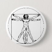 Da Vinci's Vitruvian Man Button (Vorderseite)