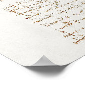 Da Vinci's Vitruvian Man Poster (Ecke)