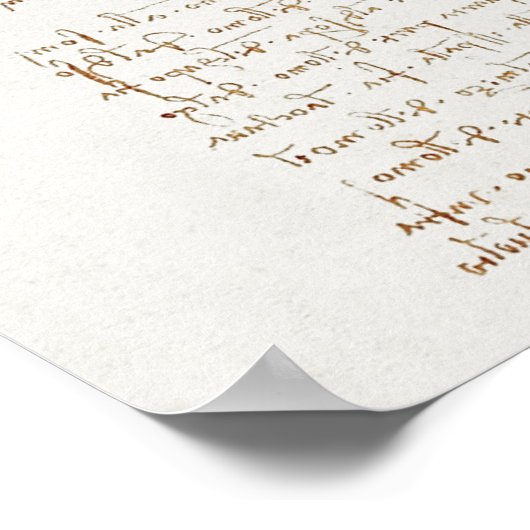 Da Vinci's Vitruvian Man Poster (Ecke)