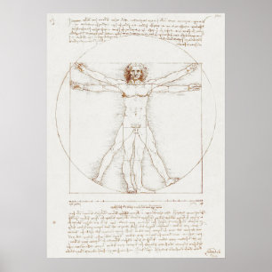 Da Vinci's Vitruvian Man Poster
