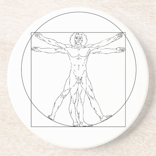 Da Vinci's Vitruvian Man Untersetzer (Vorne)