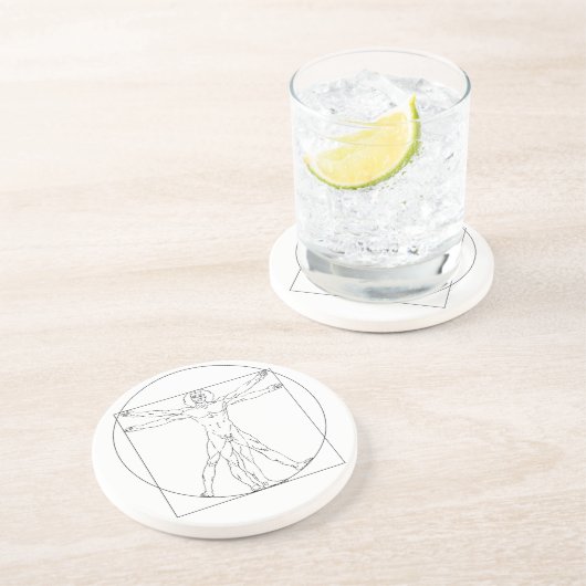 Da Vinci's Vitruvian Man Untersetzer (Seite)