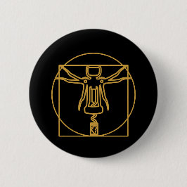 Da Vinci's Vitruvian Man Wine Corkschraube Button