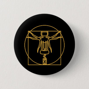 Da Vinci's Vitruvian Man Wine Corkschraube Button