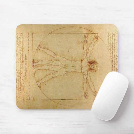Da Vincis Vitruvian Mann Mousepad (Mit Mouse)