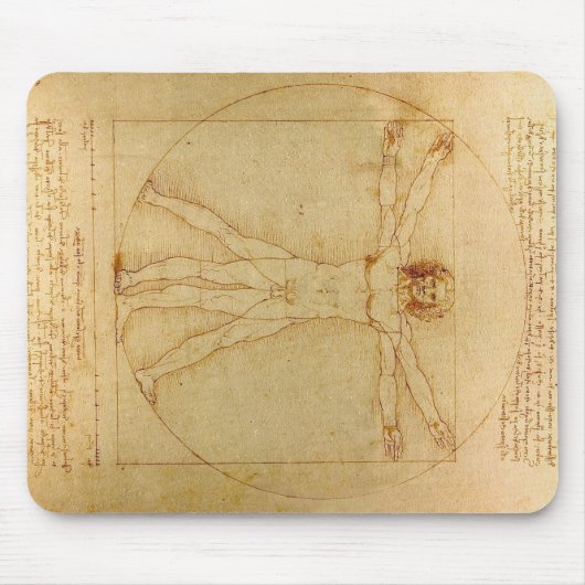 Da Vincis Vitruvian Mann Mousepad (Vorne)