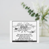 Da war ein alter Mann im Baum Postkarte (Stehend Vorderseite)