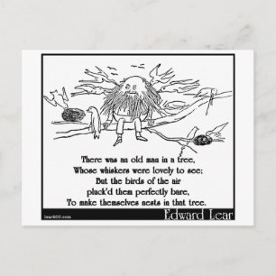 Da war ein alter Mann im Baum Postkarte
