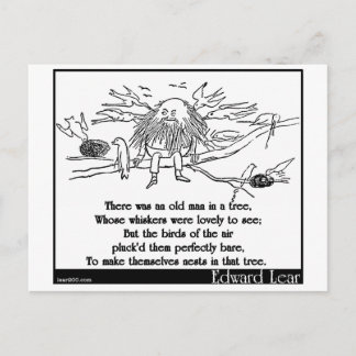 Da war ein alter Mann im Baum Postkarte