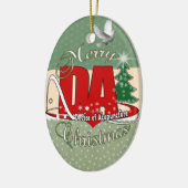 DA-WEIHNACHTSdoktor OF ACUPUNCTURE Keramik Ornament (Links)